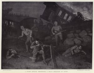 Night Attack, Defending a Train Derailed by Boers